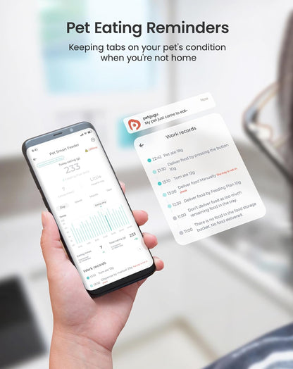 PF2 2.4G Healthy Automatic Cat feeder, 3.5L Automatic Dog Feeder with Video and Voice Call, APP data monitoring, Ceramic Bowl, Customized Timed Feeding,Freshness Preservation,Easy Removal for Cleaning